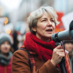 women protesting